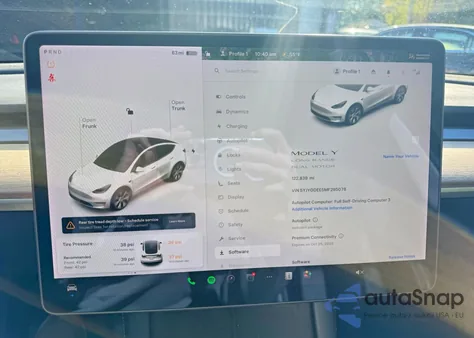 2021 Tesla Model Y из США, поврежденный, VIN 5YJYGDEE5MF295078